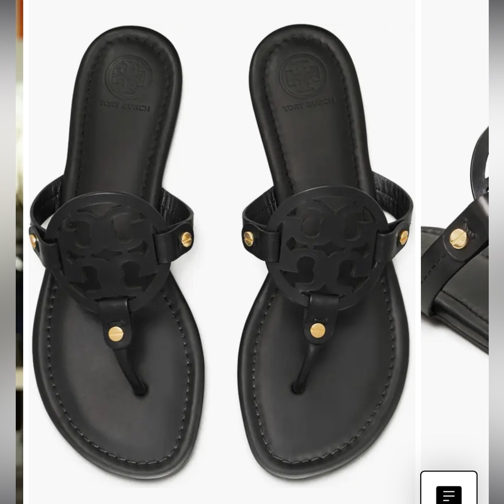 Tory Burch leather Miller sandal.